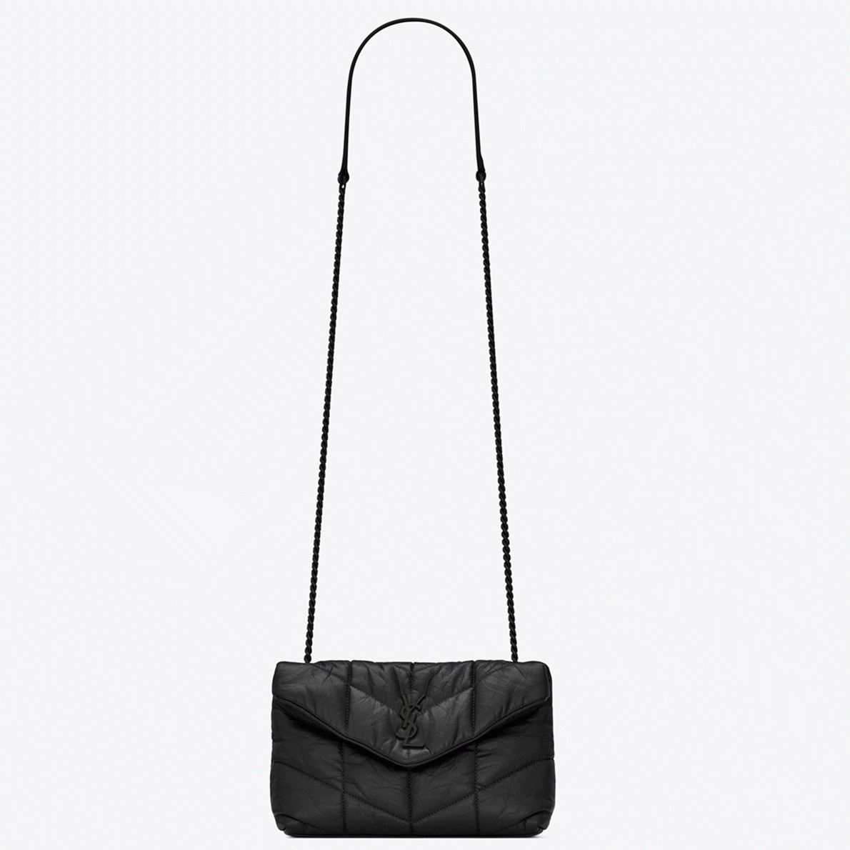 Replica Sa1nt Lau*nt Puffer Small Chain Bag Noir Lambskin