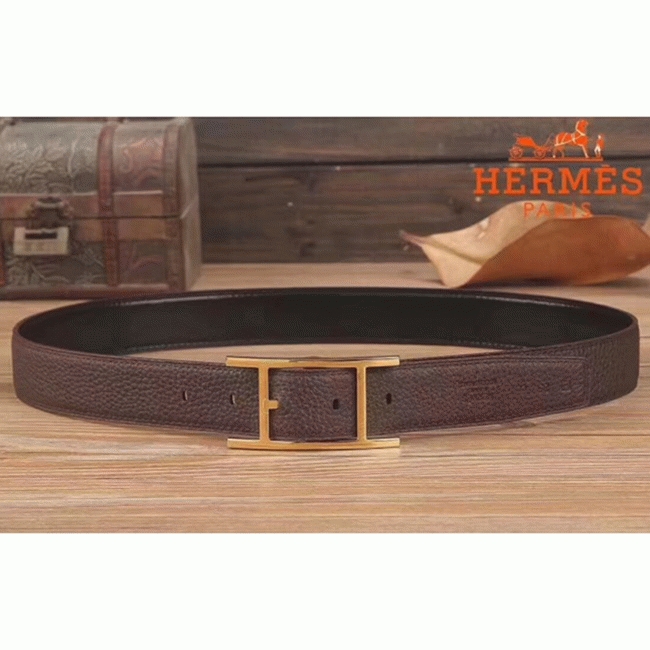 Replica H**me5 Quentin chocolate reversible belt