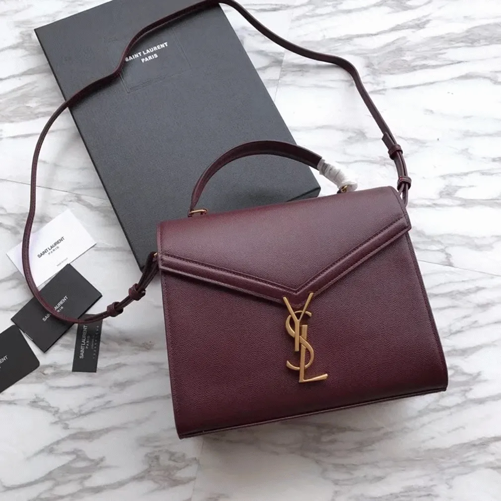Fake Sa1nt Lau*nt Cassandra Medium Bag Bordeaux