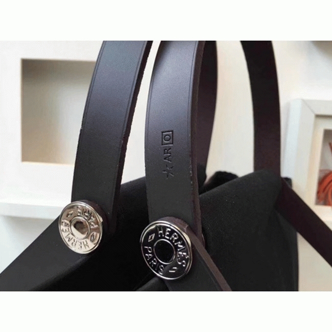 Black Canvas Fake Luxury H**me5 Cabag Elan Stylish Tote