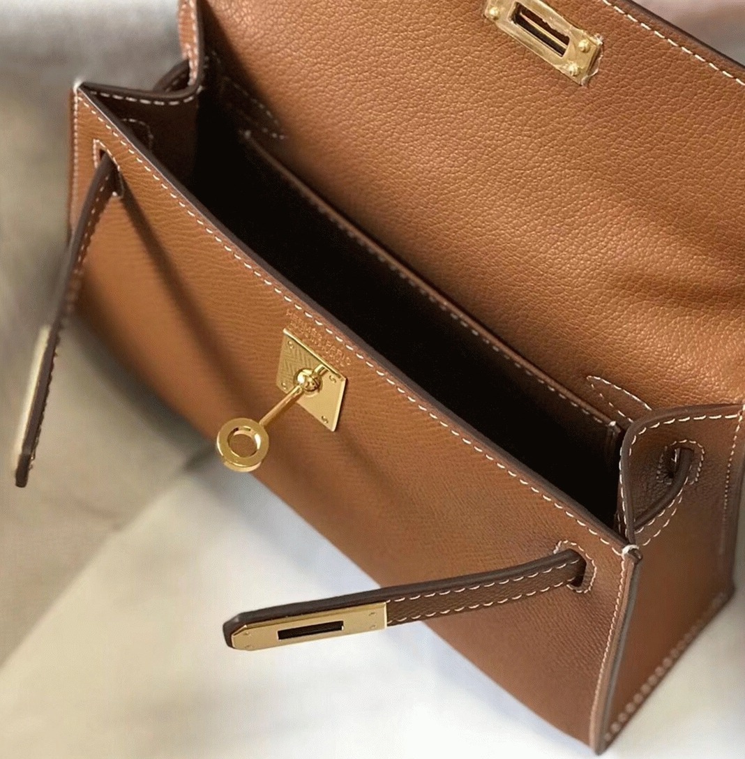 H**me5 Kelly Mini II Bag Replica in Gold