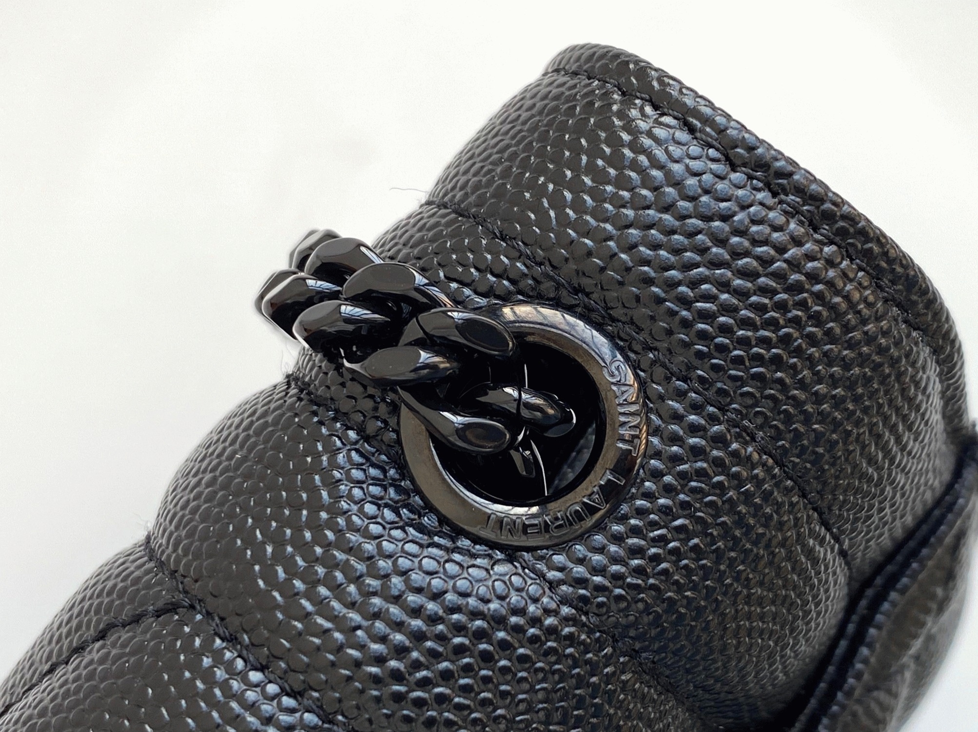 Replica Sa1nt Lau*nt Envelope Small Black Bag with Black Hardware