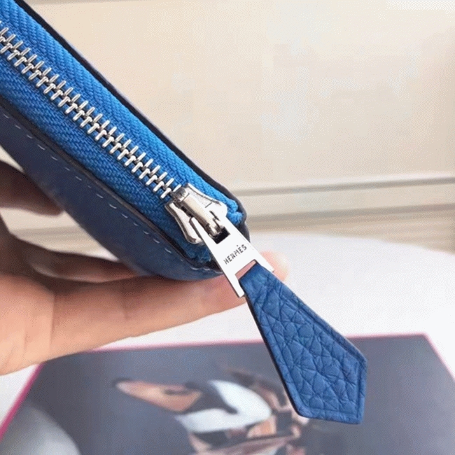 Blue Best Replica H**me5 Wallet Azap Zipped