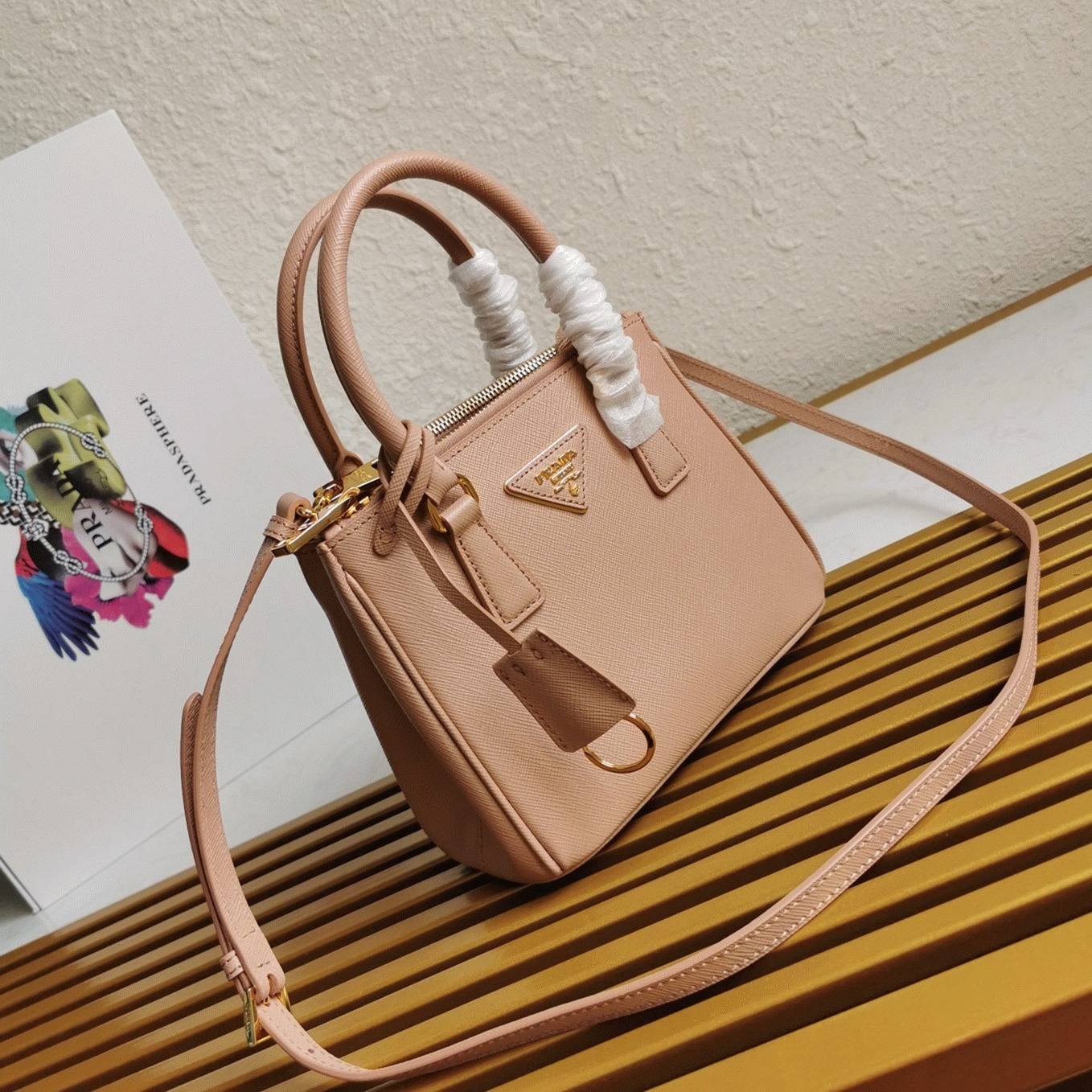 Powder Pink Pra*a Mini Galleria Bag Knock Off