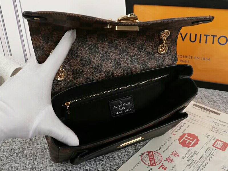 L0vis Vvtt0n Damier Ebene Canvas Vavin PM Bag In Black
