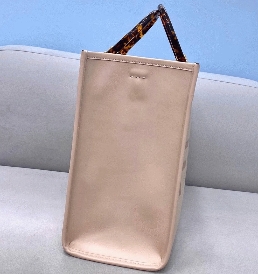 Top Quality Knockoff F**di Sunshine Medium Tote Bag In Beige Calfskin
