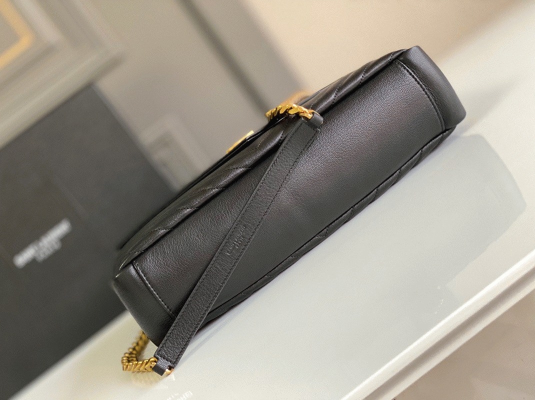 Replica Sa1nt Lau*nt College Large Chain Bag Black