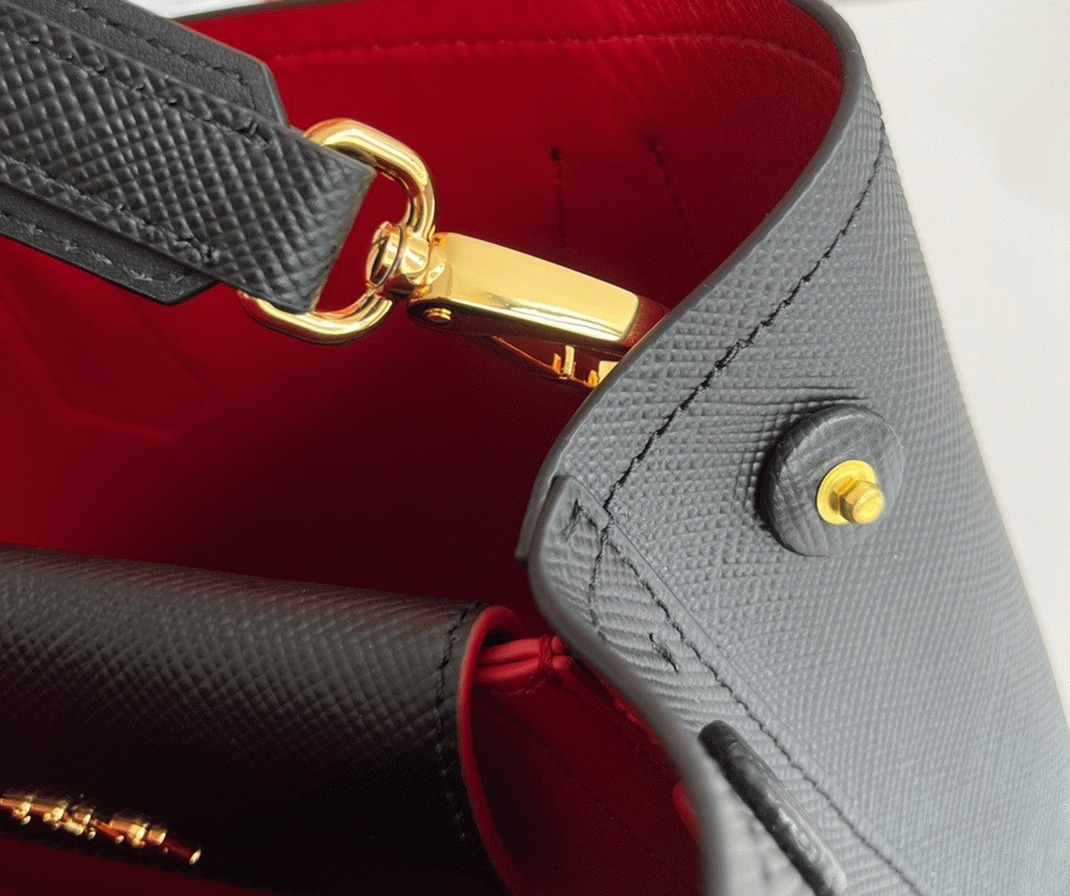 Black Pra*a Double Mini Bag Replica