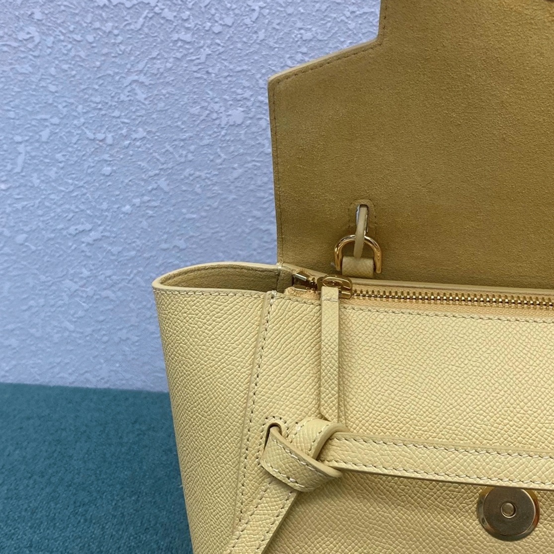 Ce1i*e Belt Nano Bag Fake in Yellow