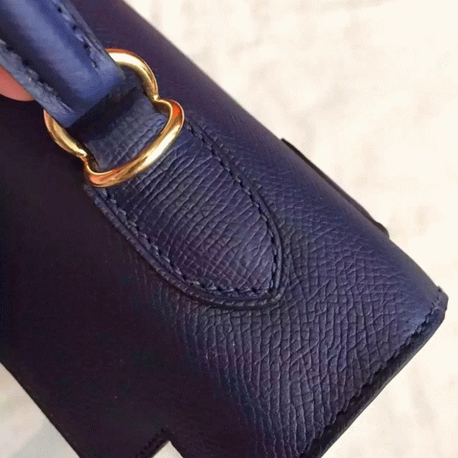 Sapphire Epsom Fake AAA H**me5 Kelly 32cm Sellier Handbag