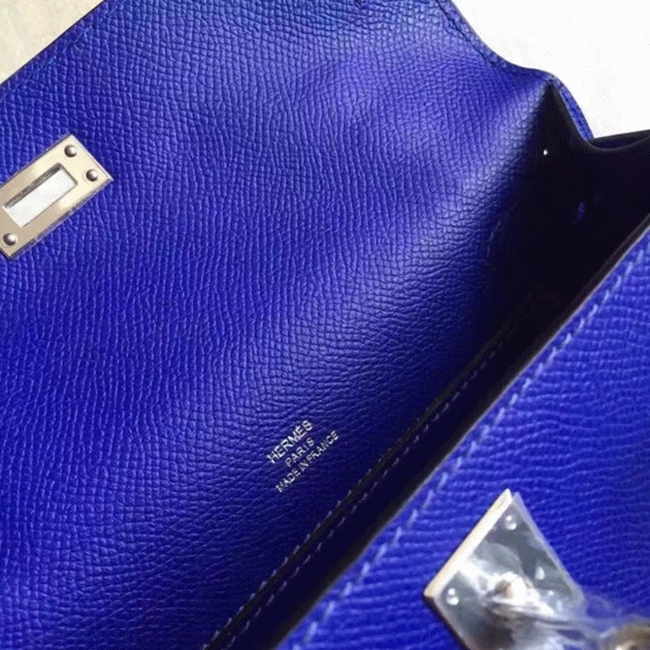Electric Blue Epsom Replica H**me5 Kelly Pochette Bright Purse