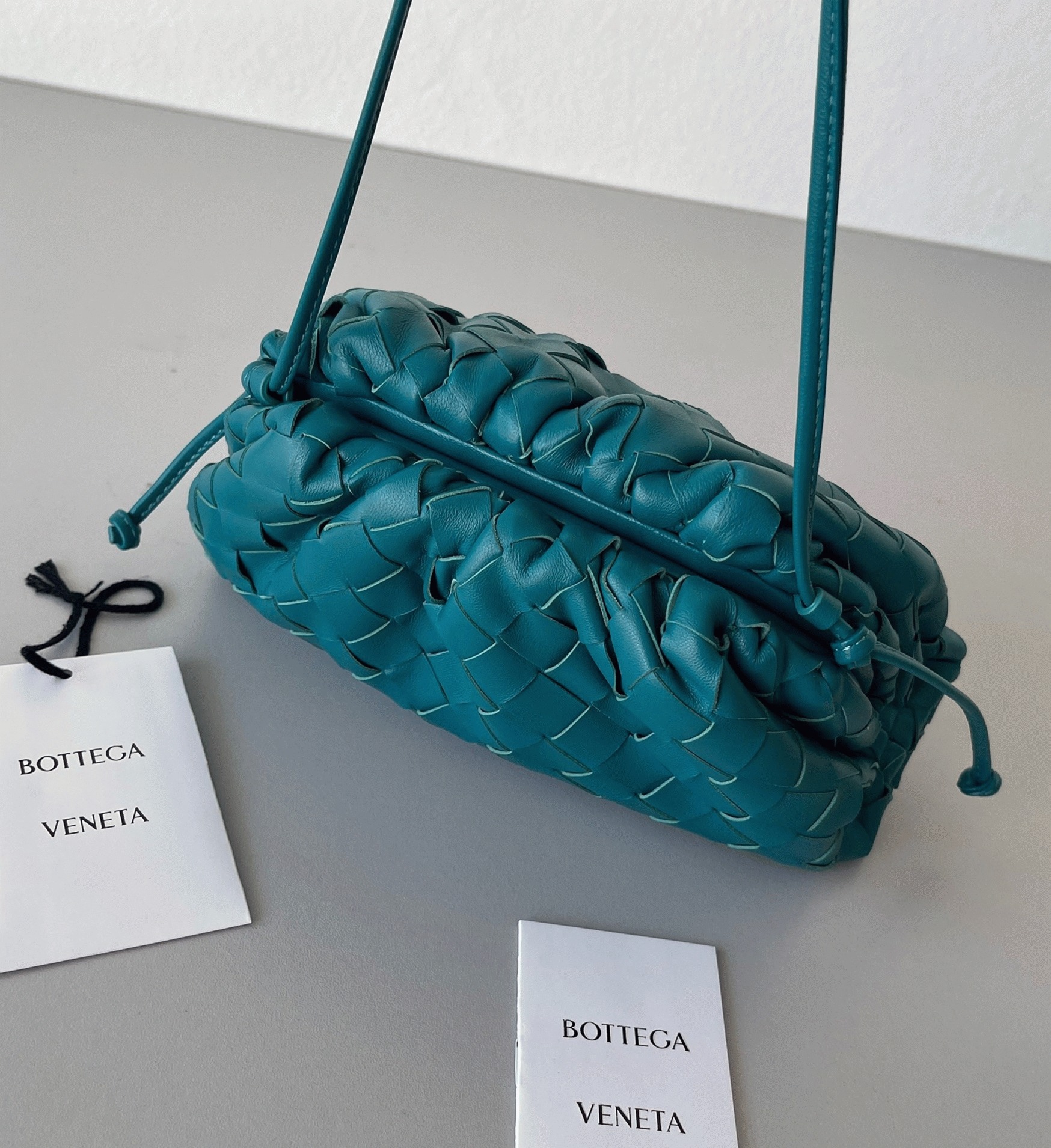 Replica B0tt*ga Ven*ta Mini Pouch with Strap Mallard