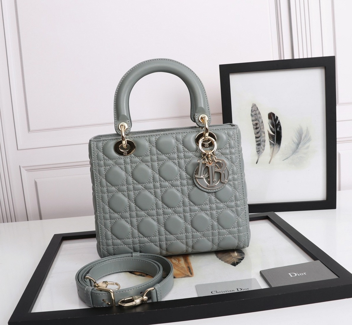 D10r Lady D10r Medium Bag Replica in Grey