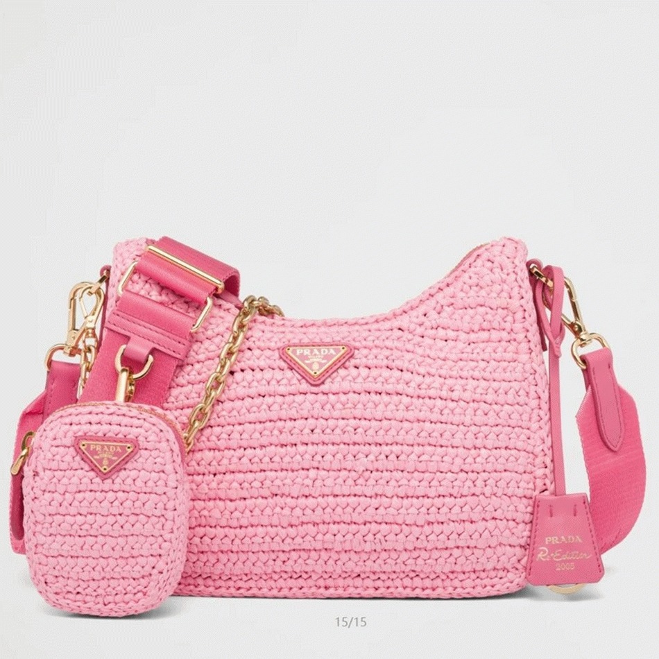 Pra*a Re-Edition Shoulder Bag Imitation in Pink