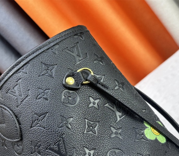 L0vis Vvtt0n X TM Monogram Empreinte Neverfull MM In Black With Style 2