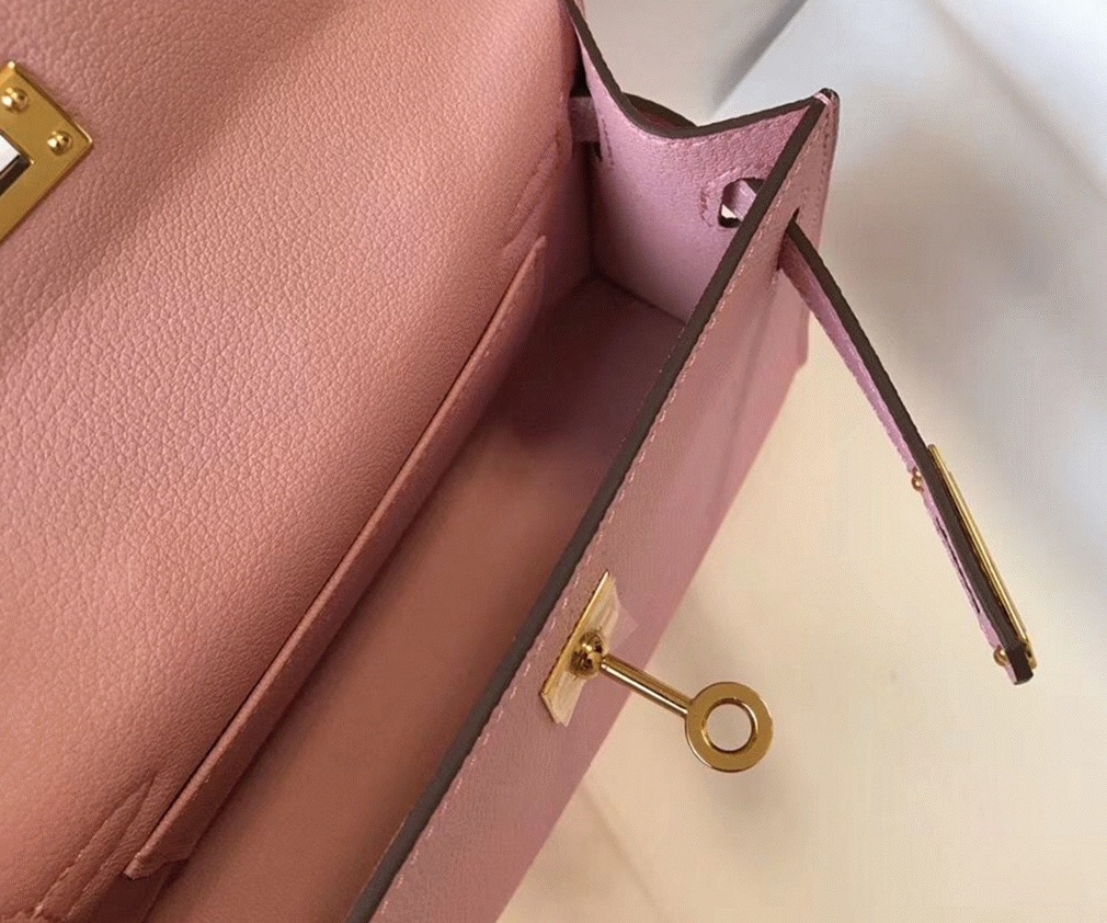 H**me5 Kelly Mini II Bag Fake in Mauve Sylvestre