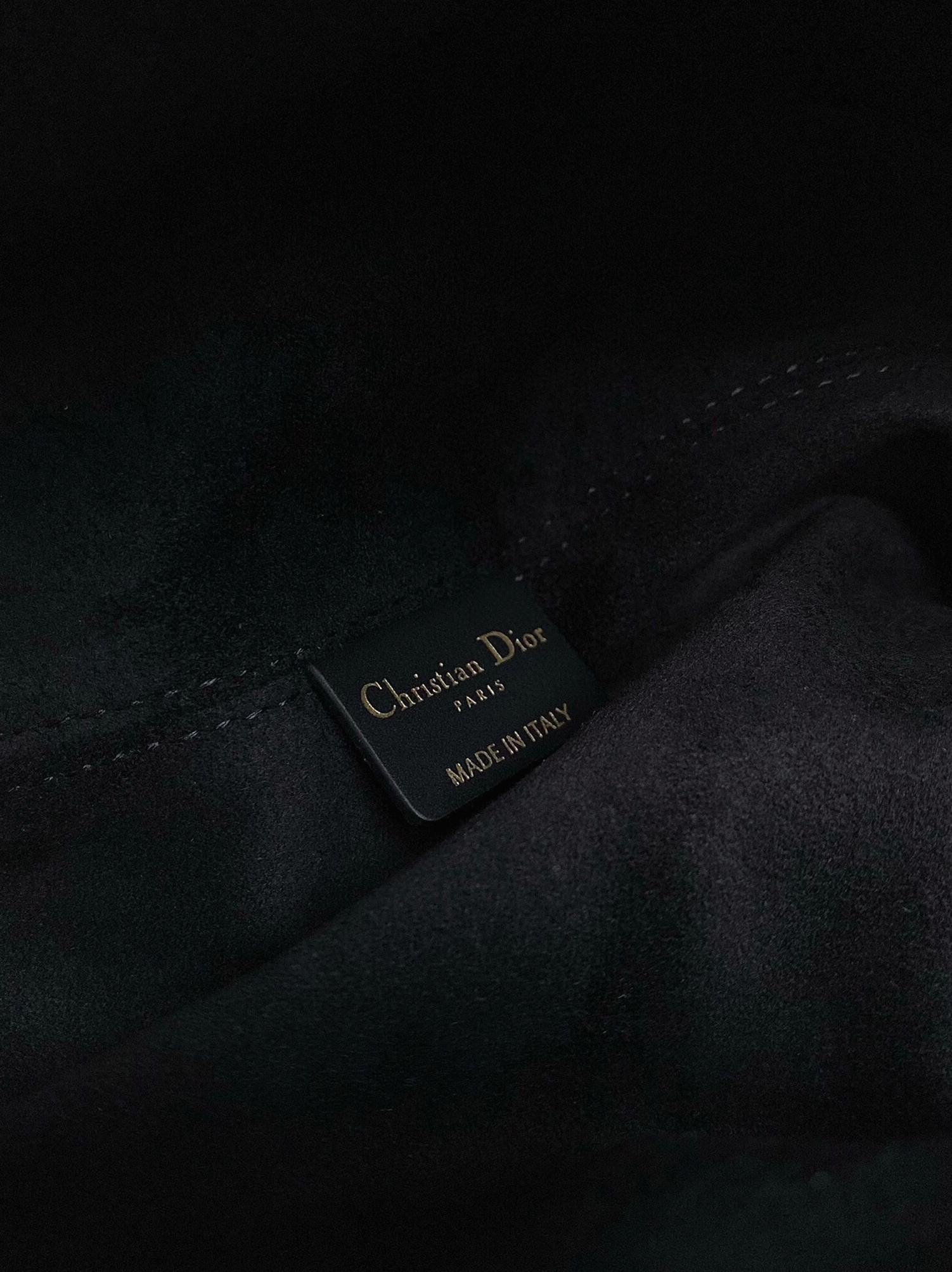 D10r Toujours Large Bag Replica in Black Macrocannage Calfskin