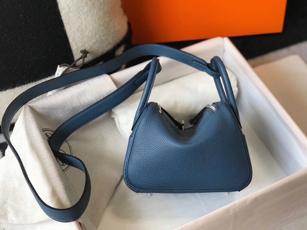 Replica H**me5 Lindy Mini handbag in blue agate