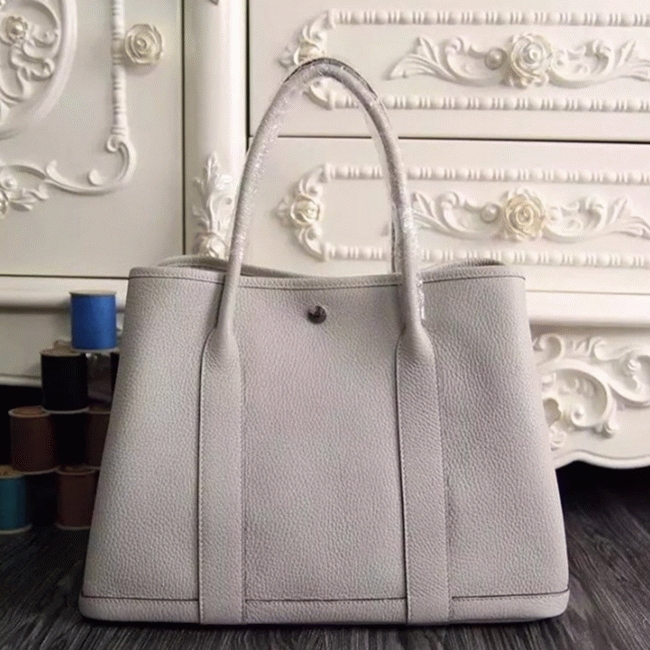White Top Replica H**me5 Garden Party 36cm Clean Tote Design