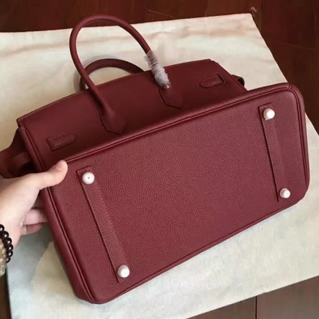 Bordeaux Color Top Designer-Inspired H**me5 Birkin 35CM Fake