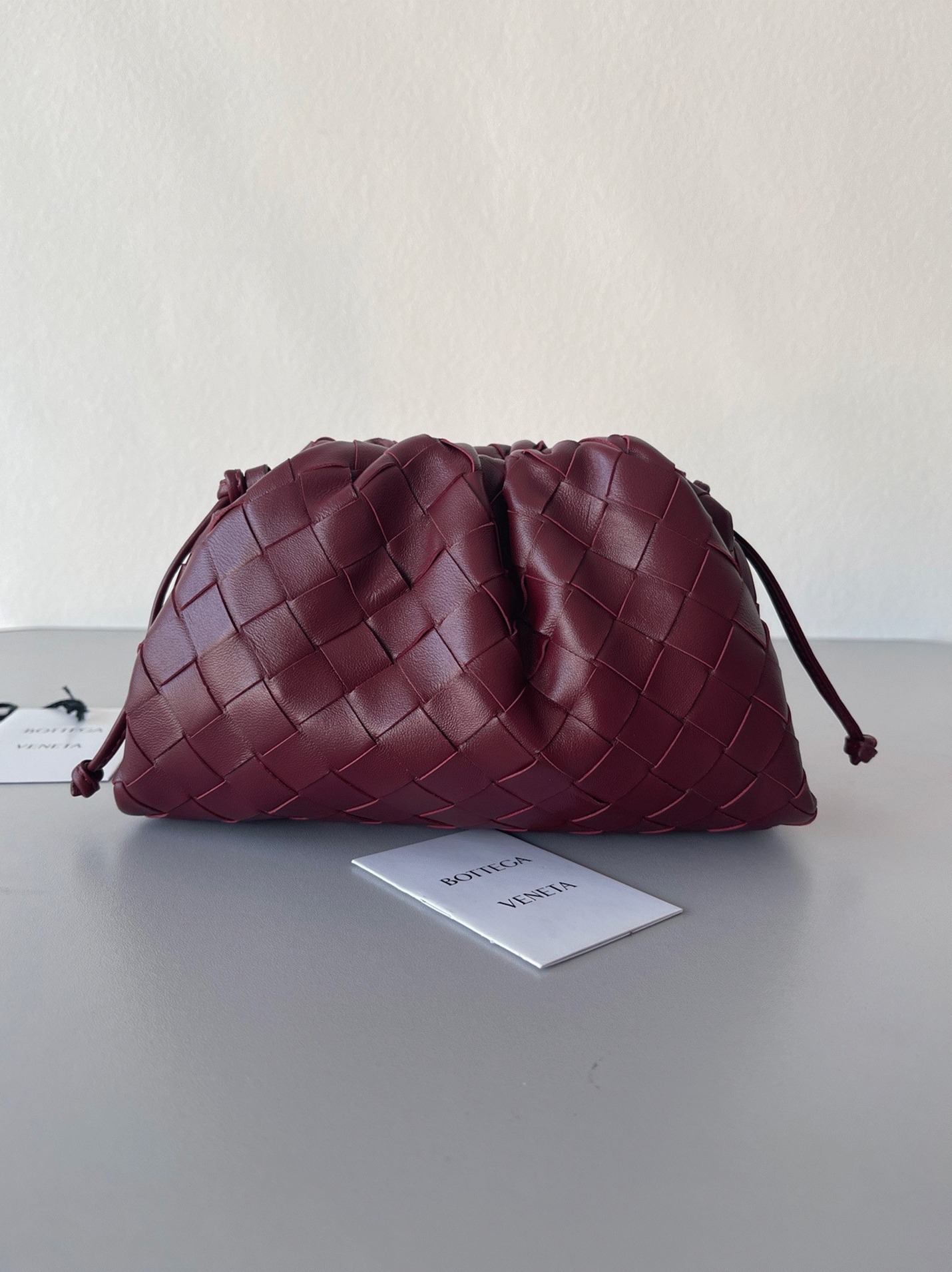 Fake B0tt*ga Ven*ta Mini Pouch with Strap Bordeaux