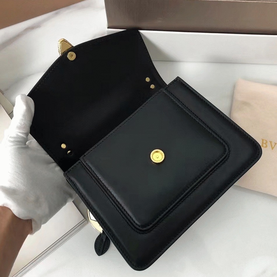 Replica Bv1g*ai Serpenti Forever Small Crossbody Bag with Chain Black
