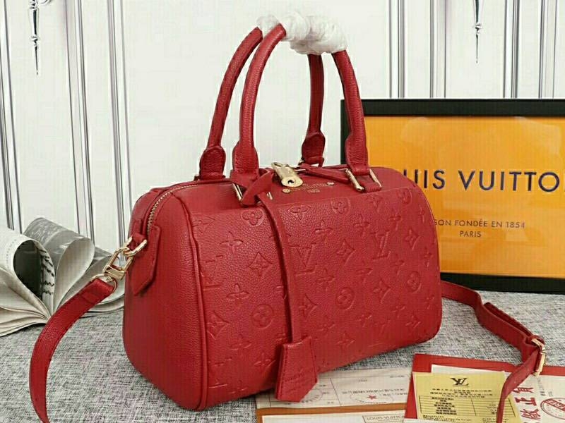 L0vis Vvtt0n Monogram Empreinte Speedy Bandouliere 25 Handbag In Red