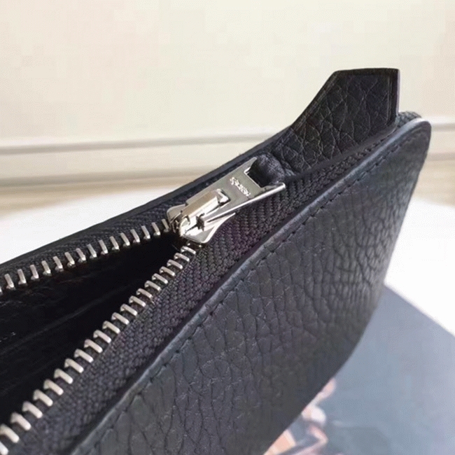 Black AAA Replica H**me5 Wallet Azap Zipped