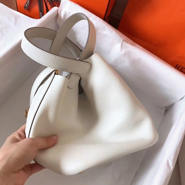 White luxury replica H**me5 Picotin Lock 22cm handbag