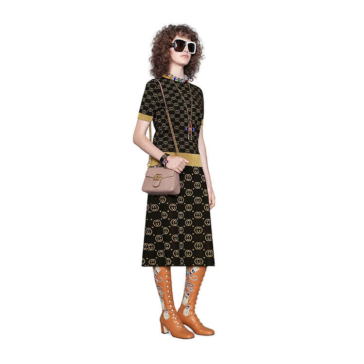 Gvc*1 GG Marmont Mini Top Handle Bag