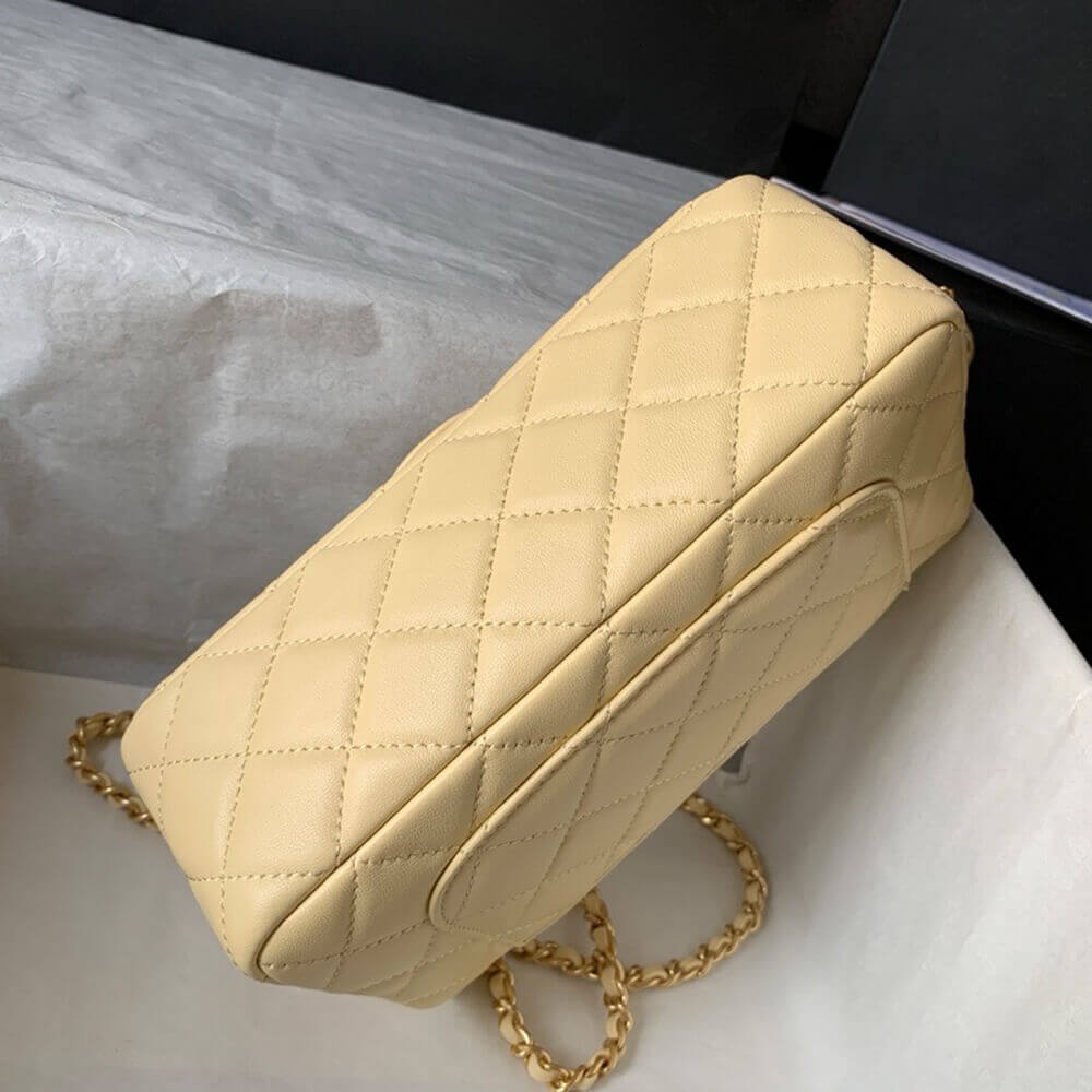 Ch**el Pearl Crush Mini Rectangular Flap