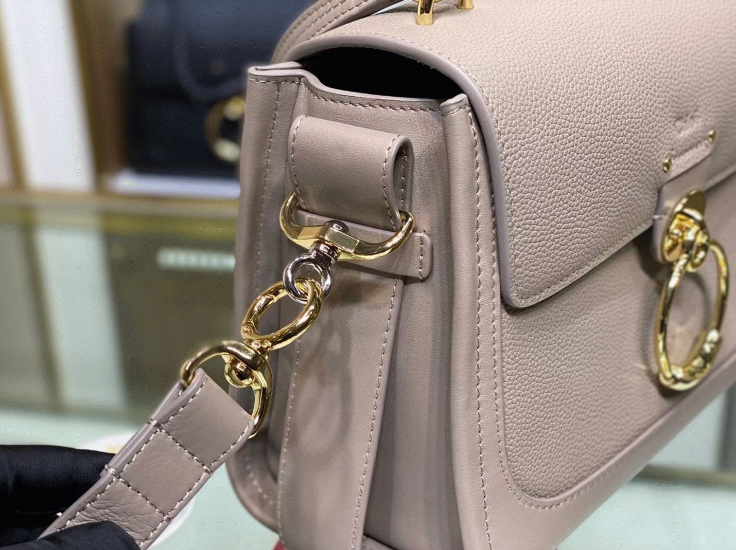 top quality replica Ch10e small tess day bag in grey grained leather