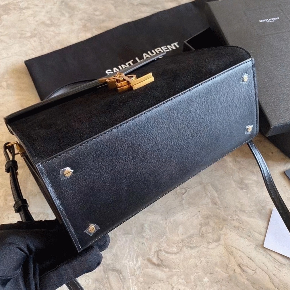 Replica Sa1nt Lau*nt Cassandra Medium Bag Black Suede