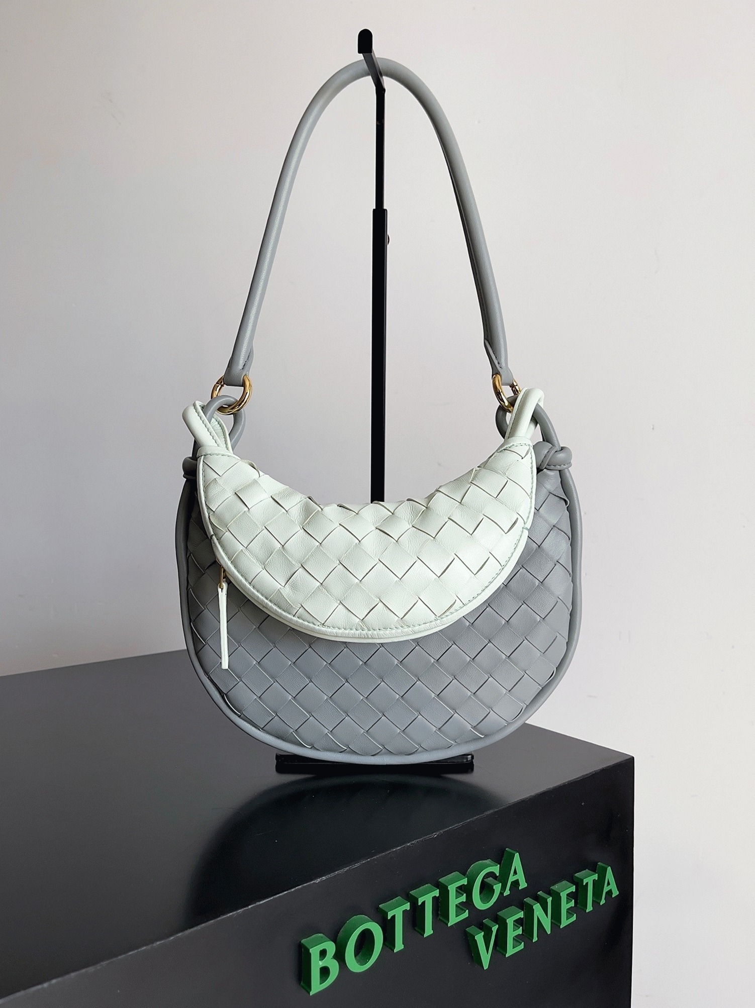 Replica B0tt*ga Ven*ta Gemelli Small Bag Grey/Glacier