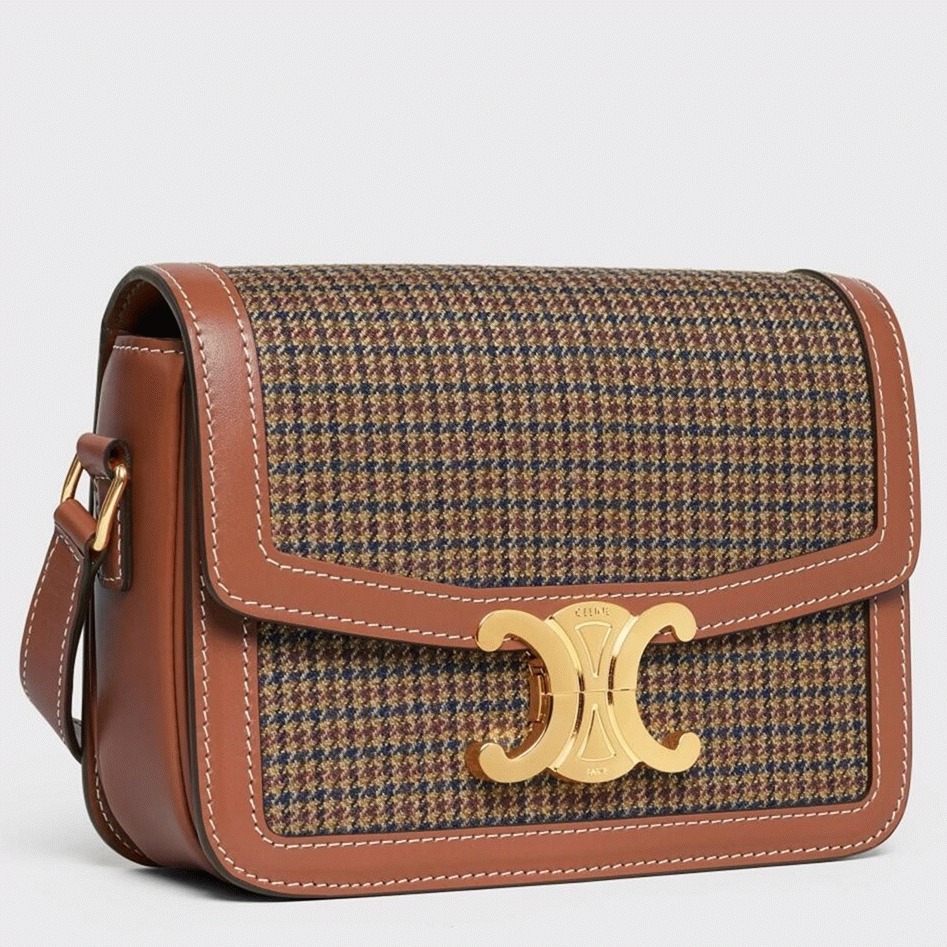Top Quality Ce1i*e Triomphe Teen Bag In Tweed