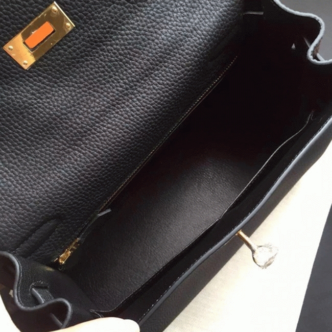 Black Clemence Replica H**me5 Kelly Retourne 32cm Classic Purse