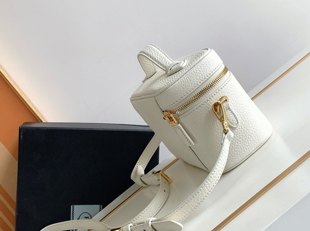 Pra*a Mini Vanity Bag Knockoff in White