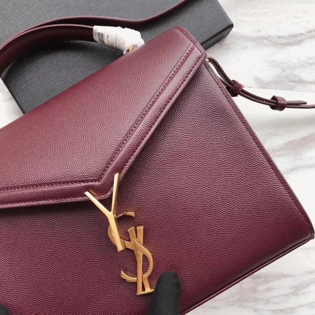 Fake Sa1nt Lau*nt Cassandra Medium Bag Bordeaux