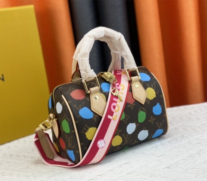 L0vis Vvtt0n X YK Monogram Canvas Speedy 20 Handbag With Textile Strap In Style 1