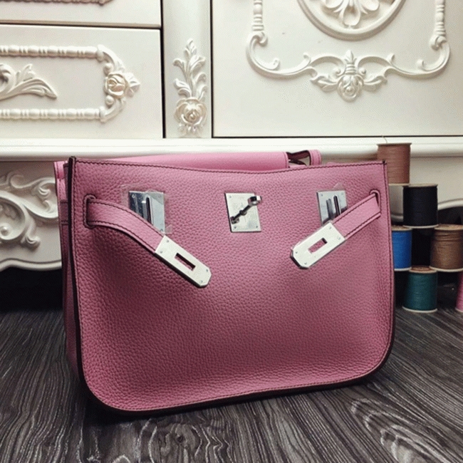 Pink fake luxury H**me5 Jypsiere 31cm handbag