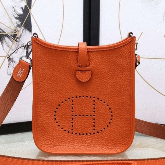 Orange Evelyne II TPM Bag Fake Luxury H**me5 Small Messenger