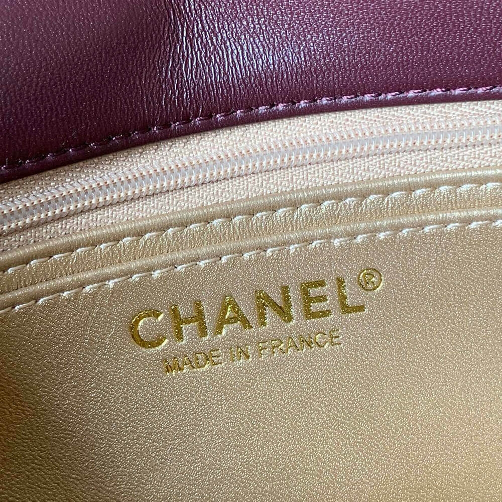 Ch**el Pearl Crush Mini Rectangular Flap