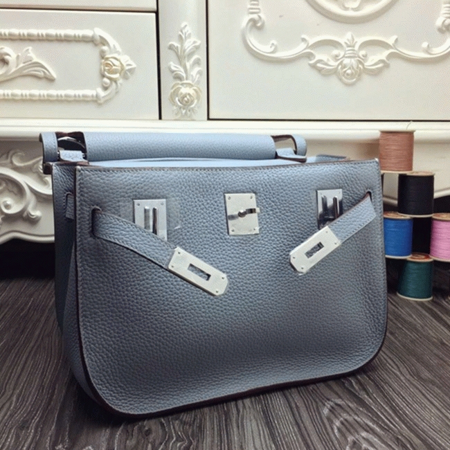 Blue lin fake designer H**me5 Jypsiere 31cm handbag