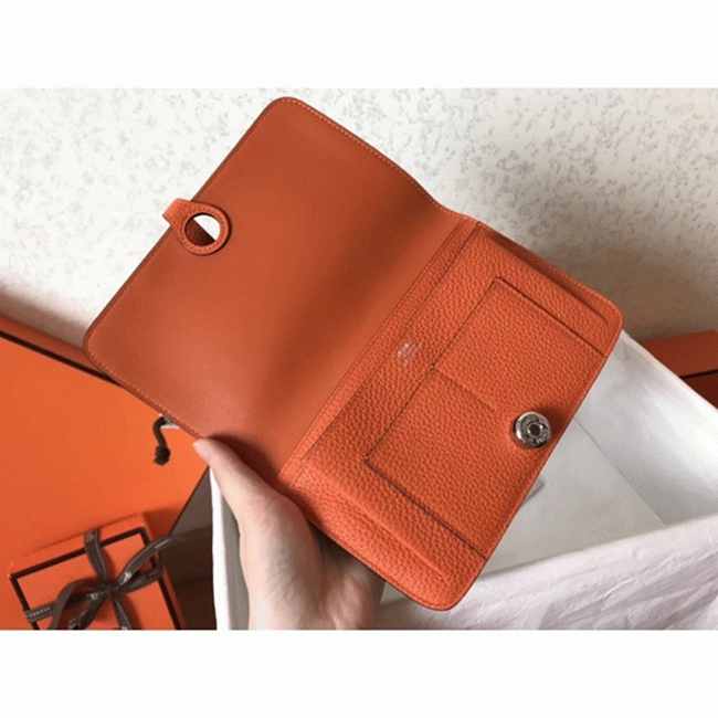 Jean orange fake H**me5 Dogon duo wallet