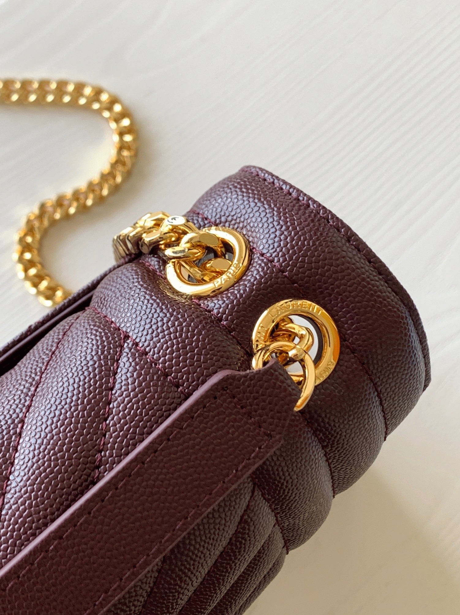 Fake Sa1nt Lau*nt Envelope Medium Bag Bordeaux