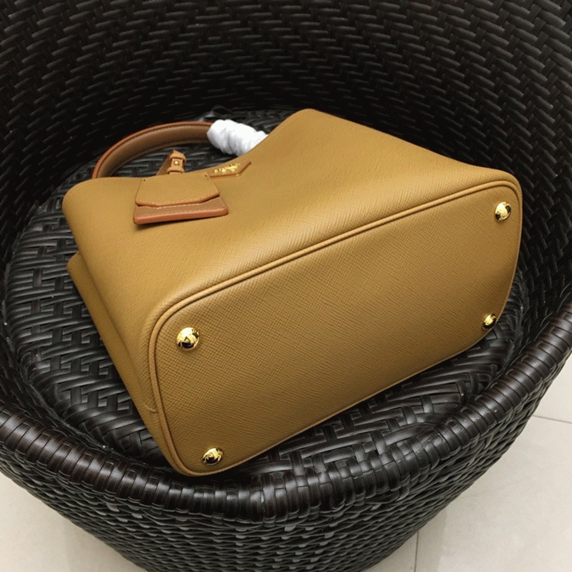 Brown Pra*a Large Panier Bag Replica