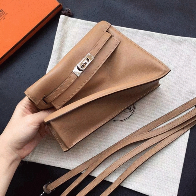 Brown Swift Leather High Quality Replica H**me5 Kelly Danse Classic Purse