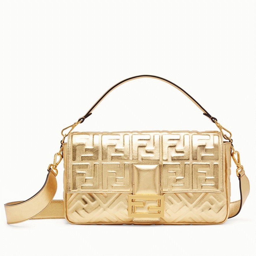 Top Quality Replica F**di Large Baguette Bag In Gold FF