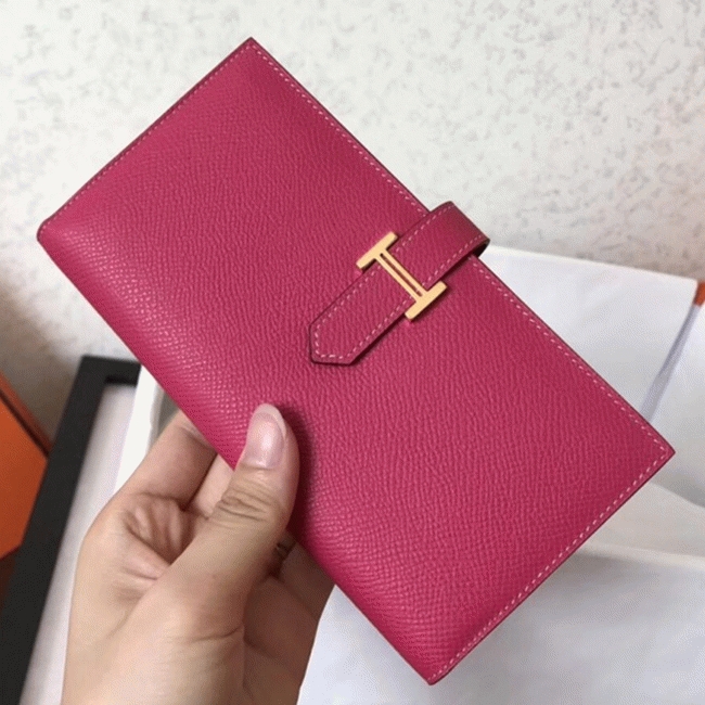 Peach Epsom Copy Luxury H**me5 Bearn Wallet
