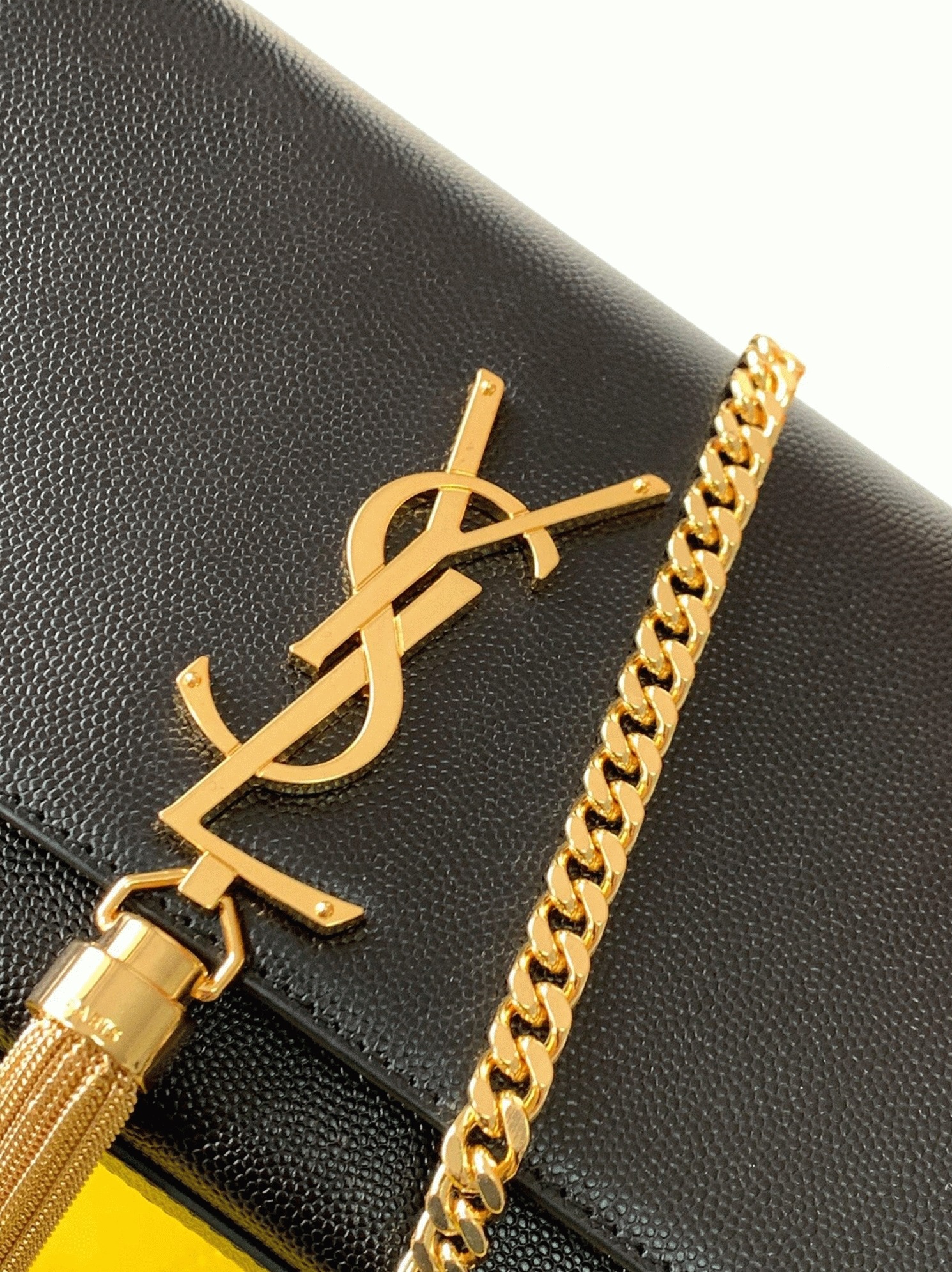Fake Sa1nt Lau*nt Kate Small Tassel Bag Black